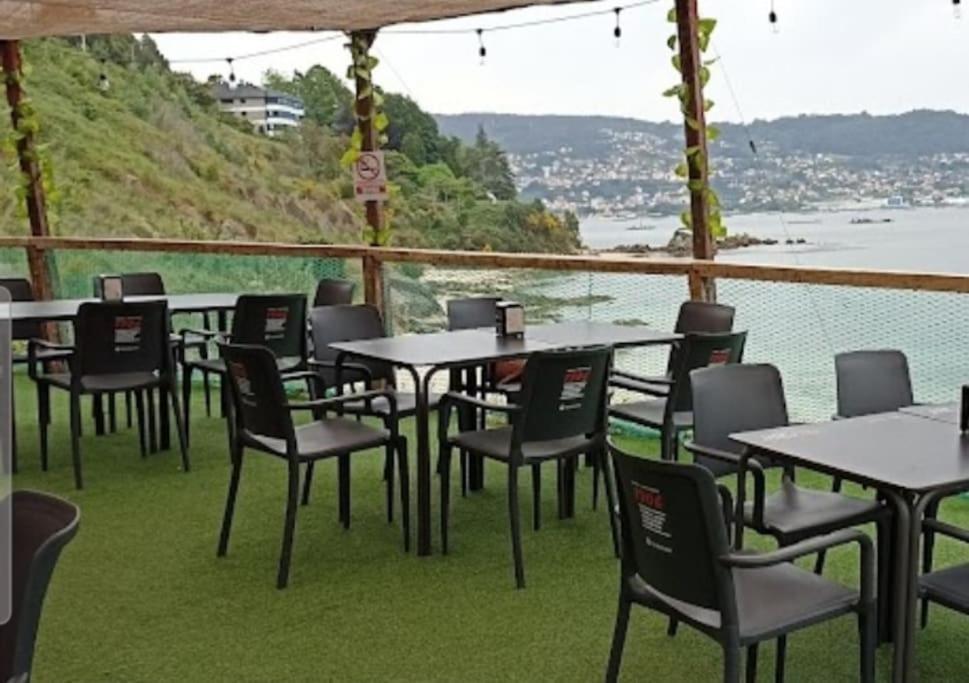 Piso A Pie De Playa Con Terraza Exclusiva Leilighet Moaña Eksteriør bilde